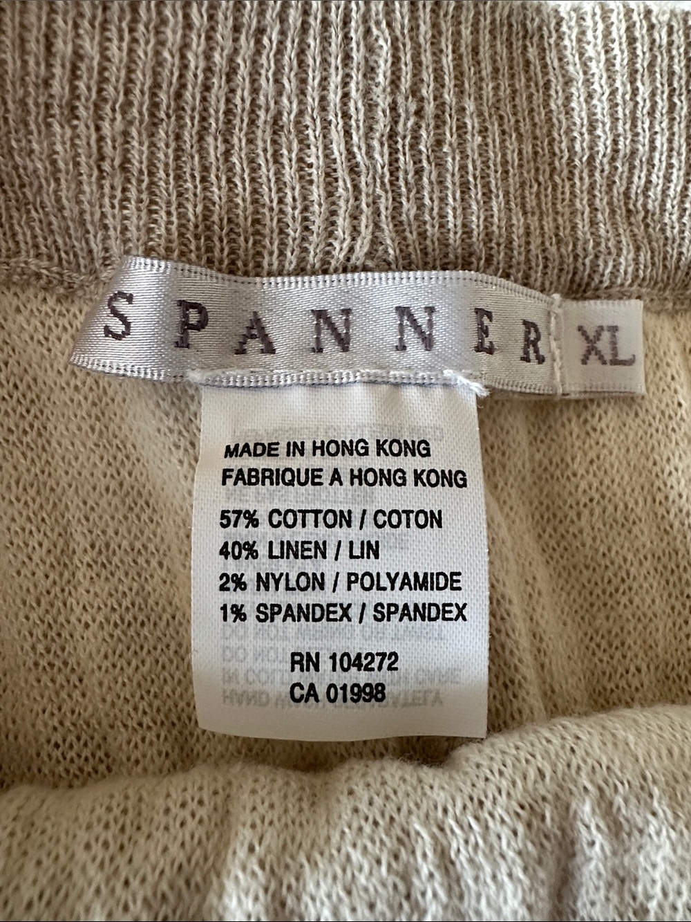 SPANNER linen cotton neutral Beige Ribbed Knit Maxi Skirt slit minimalist beach - Picture 2 of 11